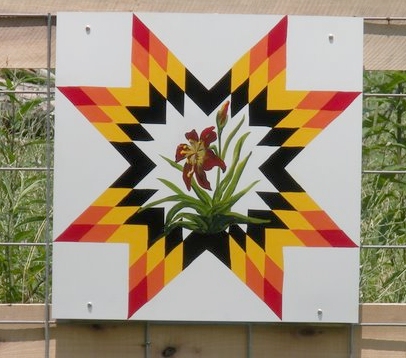 Lone Star Day Lily--Barn Quilts